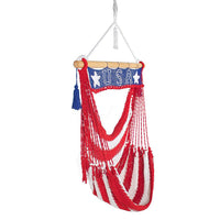 Texas hanging chair hammock with USA sign