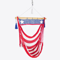 outdoor and indoor patriotic U.S.A. flag hammock chair