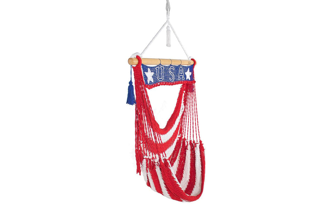 Texas hanging chair hammock  with USA sign